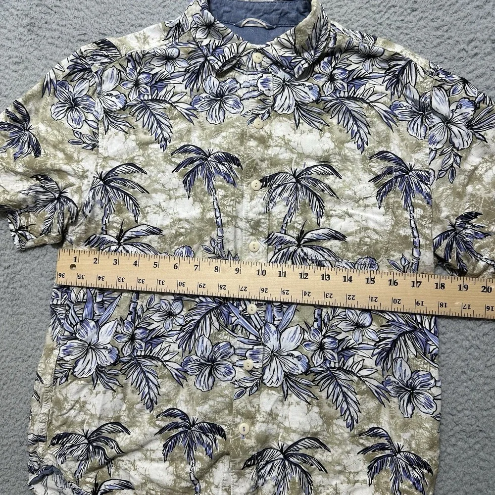 Tommy Bahama The Veracruz‎ Cay Shirt Men's Size M-Hawaiian Floral Beach Lenzing